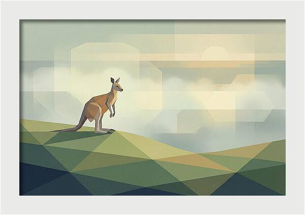Kangaroo In Morning Mist