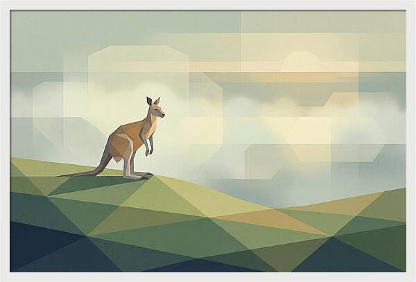 Kangaroo In Morning Mist