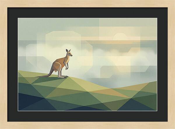 Kangaroo In Morning Mist