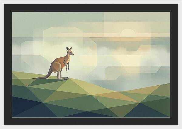 Kangaroo In Morning Mist