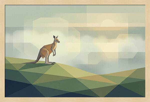 Kangaroo In Morning Mist