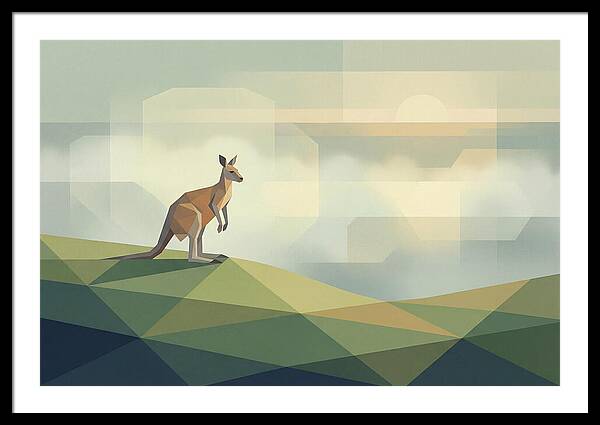 Kangaroo In Morning Mist
