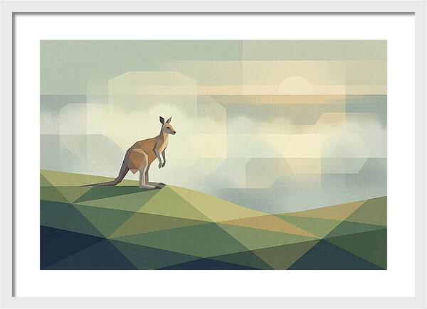Kangaroo In Morning Mist