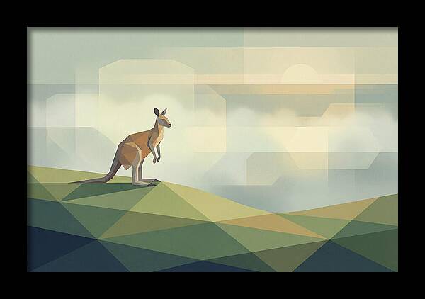 Kangaroo In Morning Mist