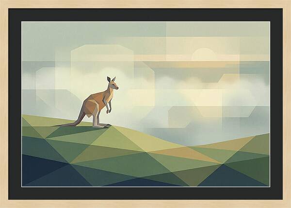 Kangaroo In Morning Mist