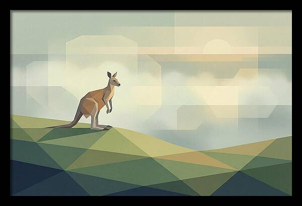 Kangaroo In Morning Mist