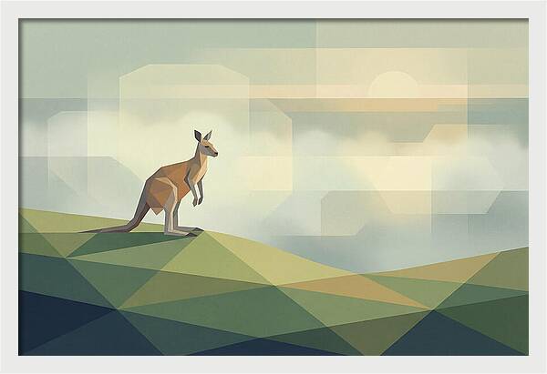 Kangaroo In Morning Mist