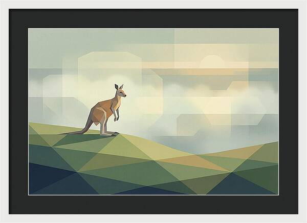 Kangaroo In Morning Mist