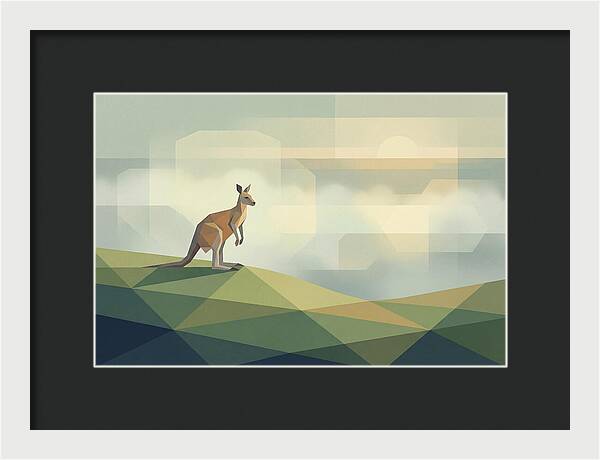 Kangaroo In Morning Mist