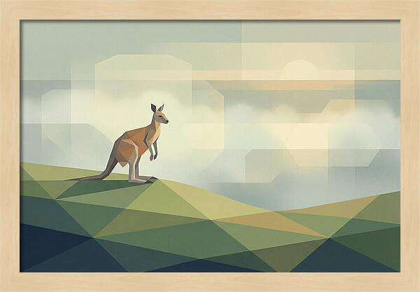 Kangaroo In Morning Mist