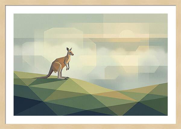 Kangaroo In Morning Mist