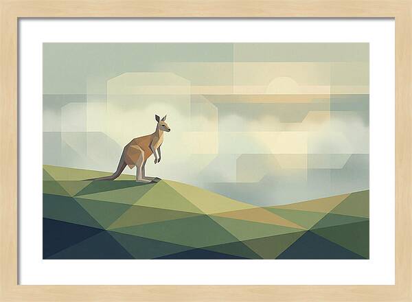 Kangaroo In Morning Mist