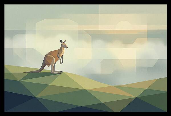 Kangaroo In Morning Mist