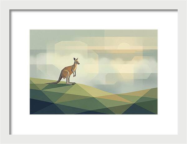 Kangaroo In Morning Mist