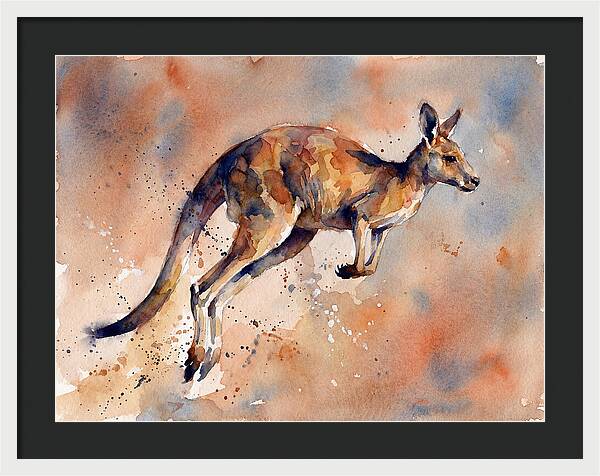 Kangaroo In Motion