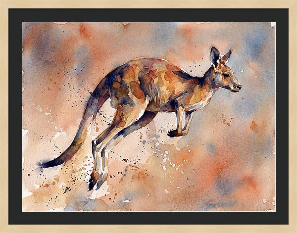 Kangaroo In Motion