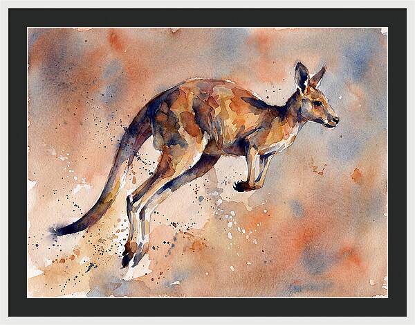 Kangaroo In Motion