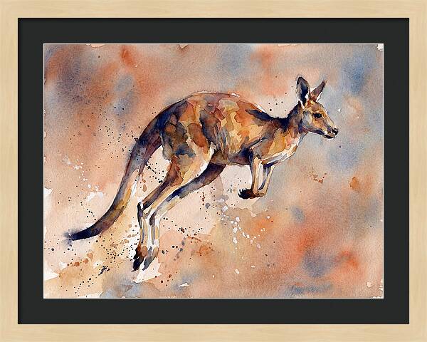 Kangaroo In Motion
