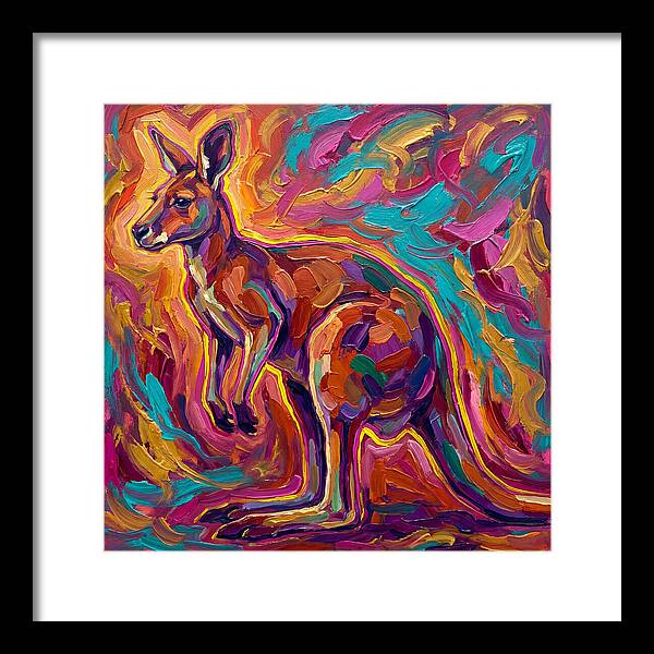 Kangaroo In Vibrant Expressionism