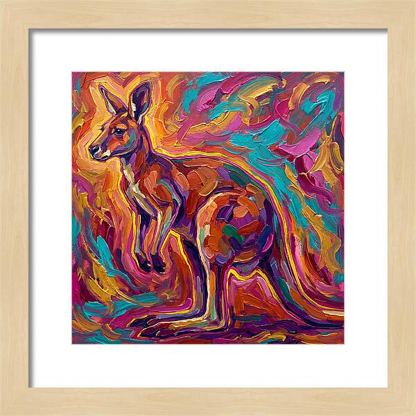Kangaroo In Vibrant Expressionism