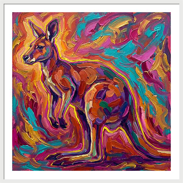 Kangaroo In Vibrant Expressionism
