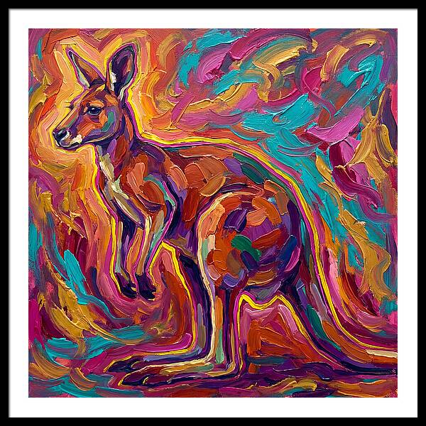 Kangaroo In Vibrant Expressionism