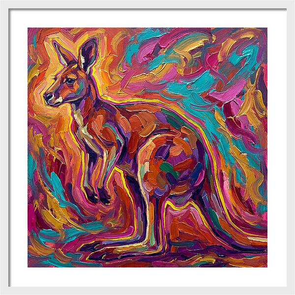 Kangaroo In Vibrant Expressionism
