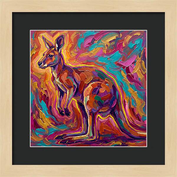 Kangaroo In Vibrant Expressionism
