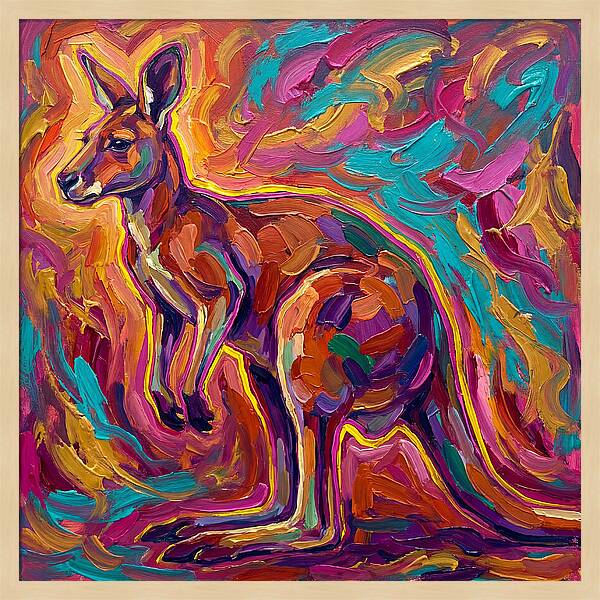 Kangaroo In Vibrant Expressionism
