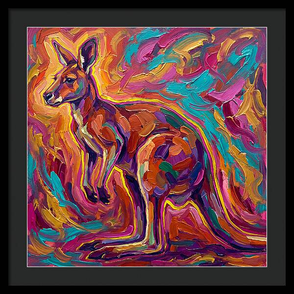 Kangaroo In Vibrant Expressionism