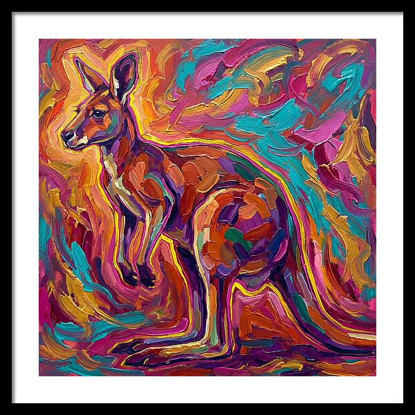 Kangaroo In Vibrant Expressionism
