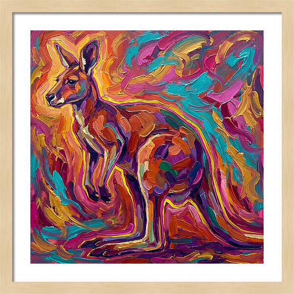 Kangaroo In Vibrant Expressionism