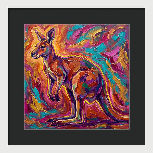 Kangaroo In Vibrant Expressionism