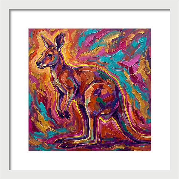 Kangaroo In Vibrant Expressionism