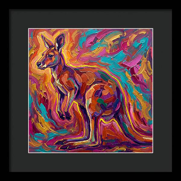 Kangaroo In Vibrant Expressionism