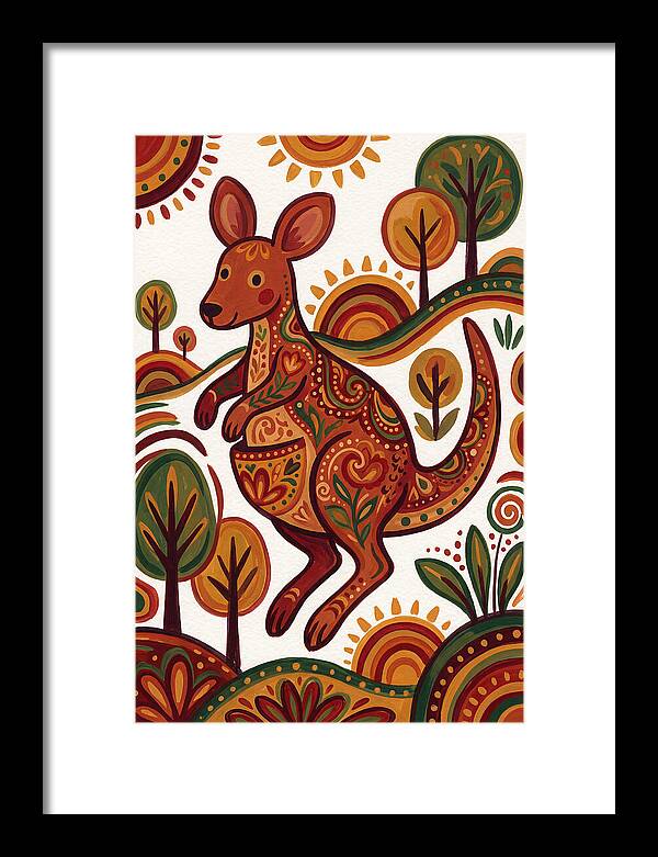 Kangaroo In Vibrant Nature