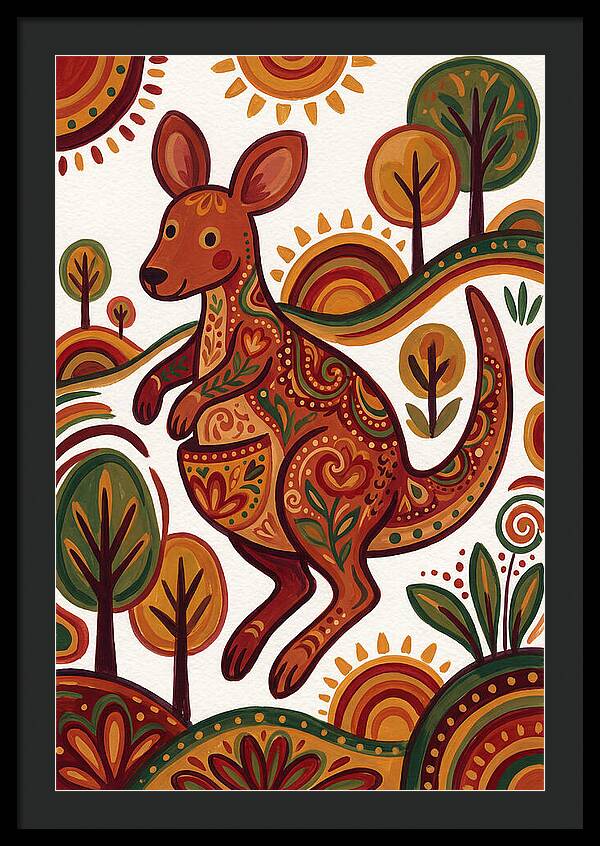 Kangaroo In Vibrant Nature