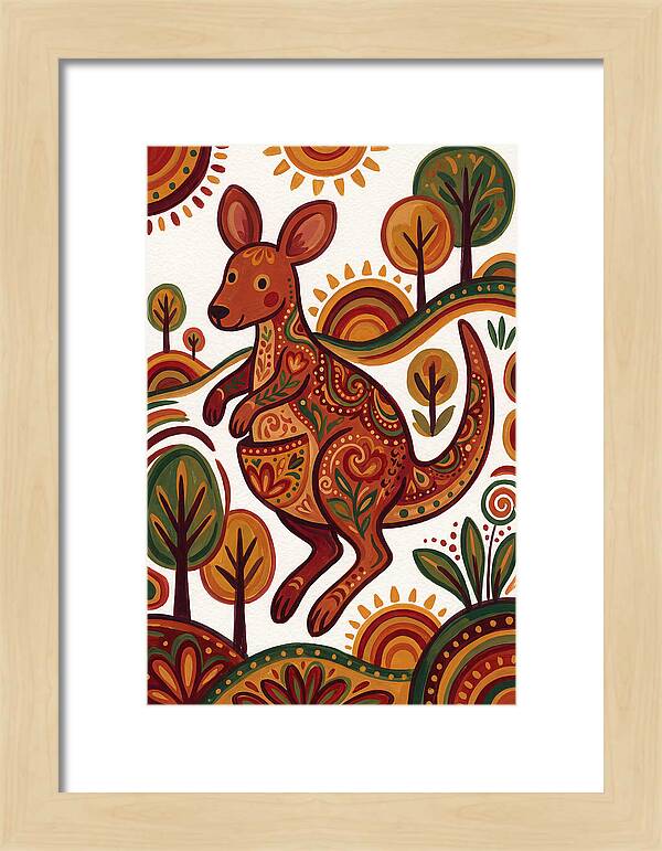 Kangaroo In Vibrant Nature