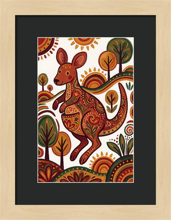 Kangaroo In Vibrant Nature