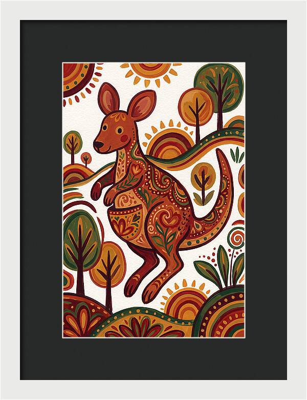 Kangaroo In Vibrant Nature