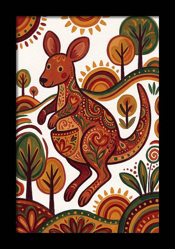 Kangaroo In Vibrant Nature
