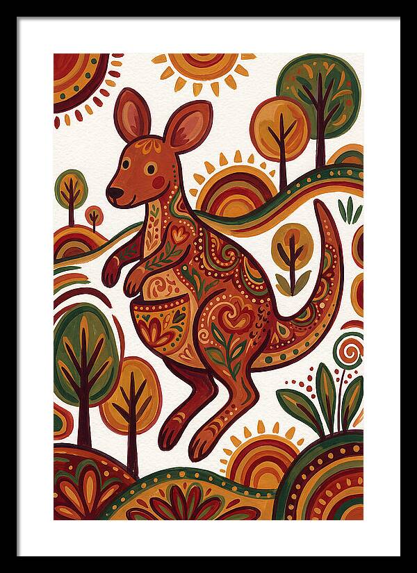 Kangaroo In Vibrant Nature