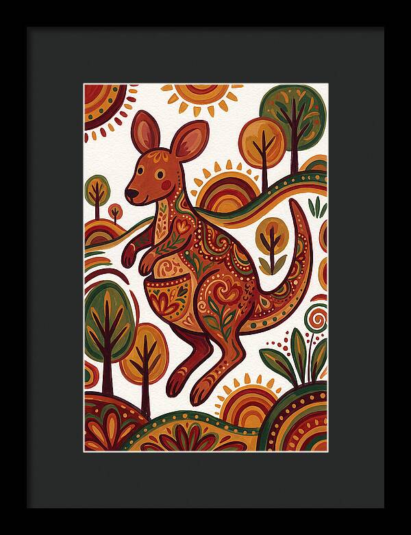 Kangaroo In Vibrant Nature