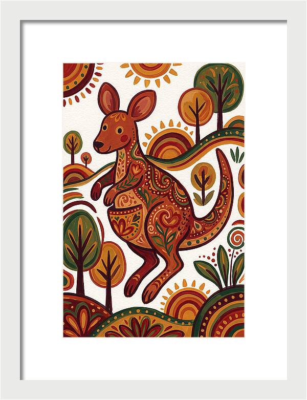 Kangaroo In Vibrant Nature
