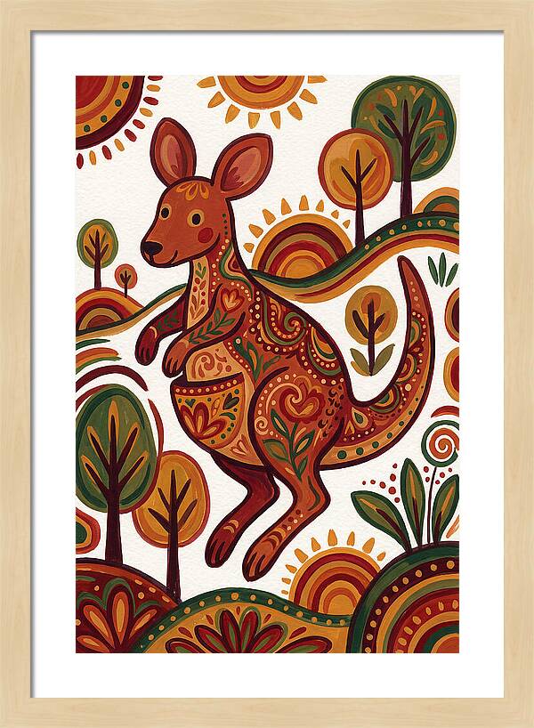 Kangaroo In Vibrant Nature