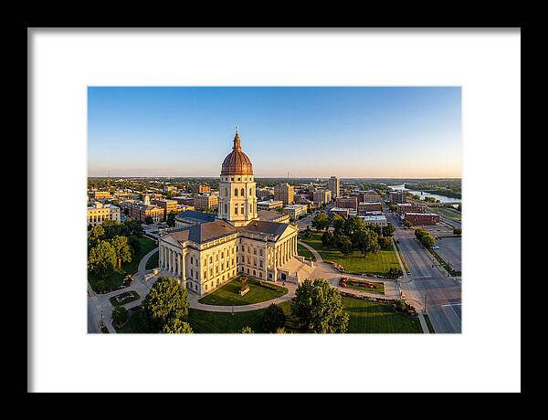 Kansas State Capitol At Sunset