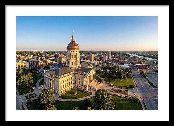 Kansas State Capitol At Sunset