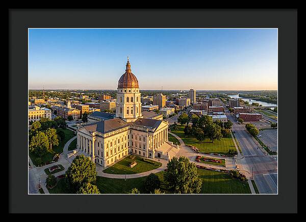 Kansas State Capitol At Sunset