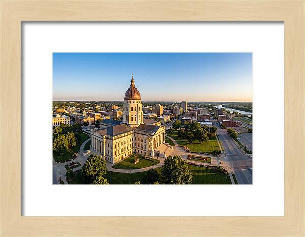 Kansas State Capitol At Sunset