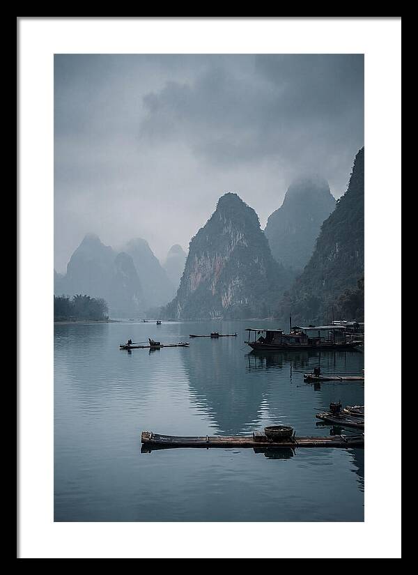 Karst Peaks Reflected In Water